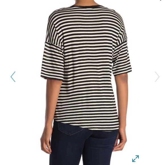 NWT Jersey Striped Kenneth Cole Top - Picture 2 of 3